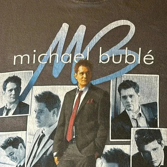 2008 Michael Bublé gray short sleeve t-shirt concert tour call me irresponsible - Picture 3 of 10
